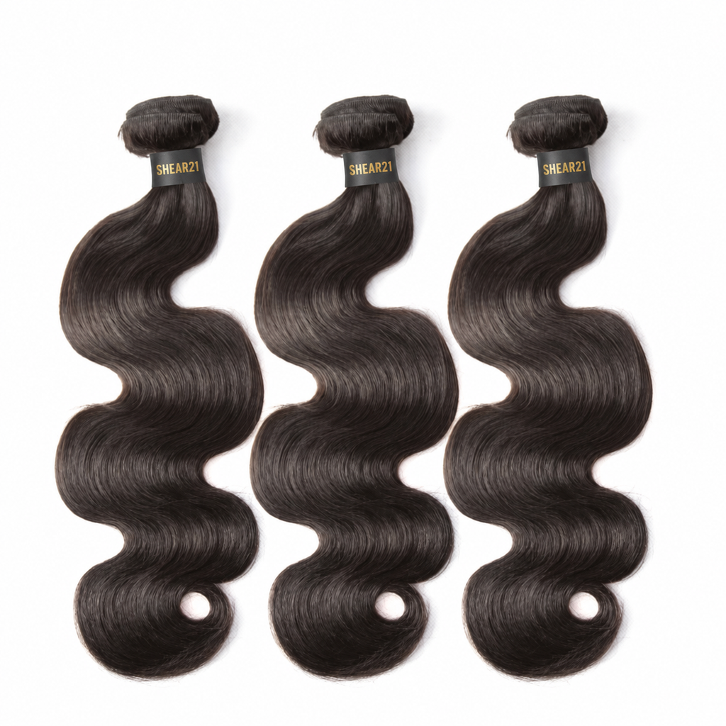 Shear 21 Essential Bundle Deal — 3 Bundles | Straight or Body Wave